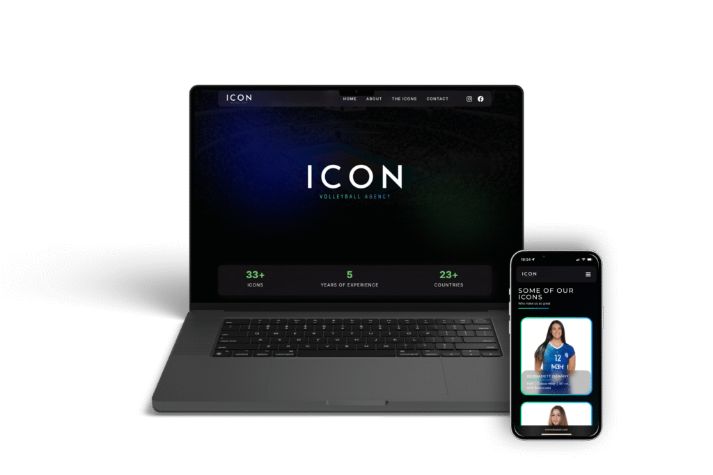 Icon Volleyball Agency Mockup